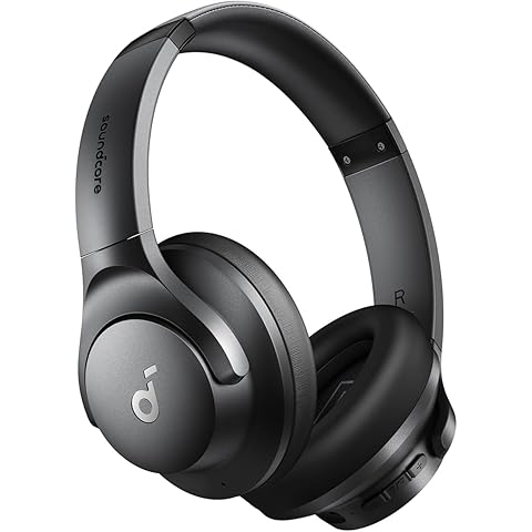 soundcore by Anker Q20i Fone de Ouvido Bluetooth, Headphone com Cancelamento de Ruído Híbrido, 40H de Reprodução com ANC, Áudio Hi-Res, Graves Potentes, Personalização no App, Modo Transparência