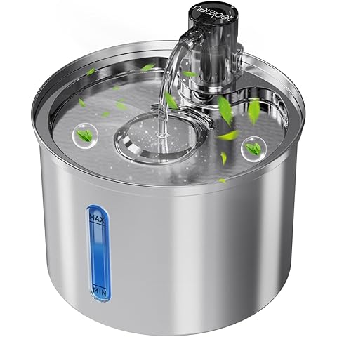 Bebedouro para Gatos, 3L Fonte Gato Inox Comedouros, Bebedouros e Acessorios para Gatos, Silenciosa, Bivolt