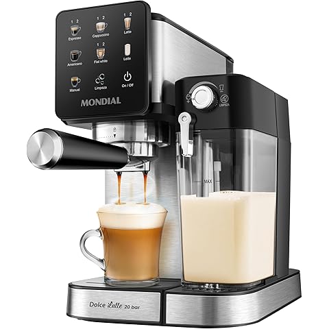 Cafeteira Espresso Dolce Latte 20 Bar, Mondial, Preto/Inox, 1350W, 127V - C-28-ECL